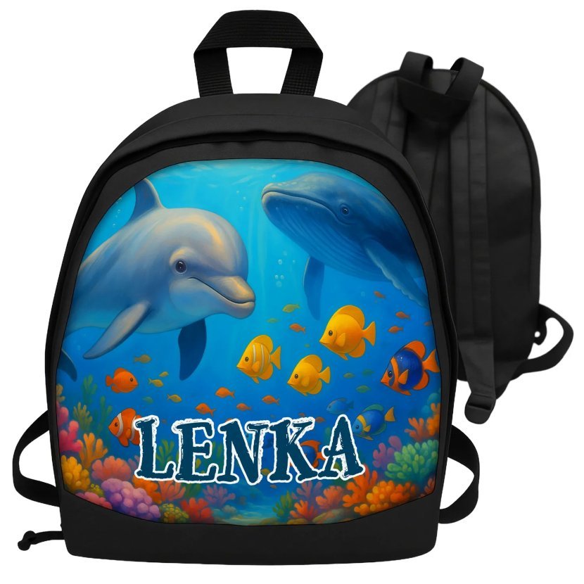 Plecak OCEAN z imieniem dziecka personalizowany PODWODNY ŚWIAT prezent