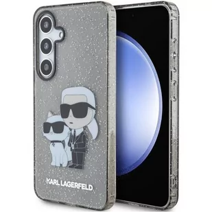 Etui KARL LAGERFELD Glitter Karl&Choupette do Samsung Galaxy S24+ Czarny - Etui i futerały do telefonów - miniaturka - grafika 1