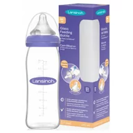 Butelki dla niemowląt - Lansinoh Butelka szklana ze smoczkiem NaturalWave, 240 ml - miniaturka - grafika 1