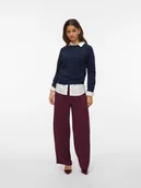 Spodnie damskie - Vero Moda Spodnie w kolorze ciemnofioletowym - miniaturka - grafika 1