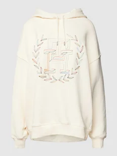 Bluza z kapturem o kroju oversized z wyhaftowanym logo - Koszulki i topy damskie - miniaturka - grafika 1
