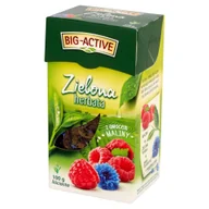 Herbata - Herbata zielona, liściasta, z owocem maliny BIG ACTIVE, 100 g - miniaturka - grafika 1