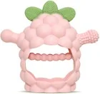 Gryzaki dla dzieci - Gryzak silikonowy Razberry Grip, różowy - miniaturka - grafika 1