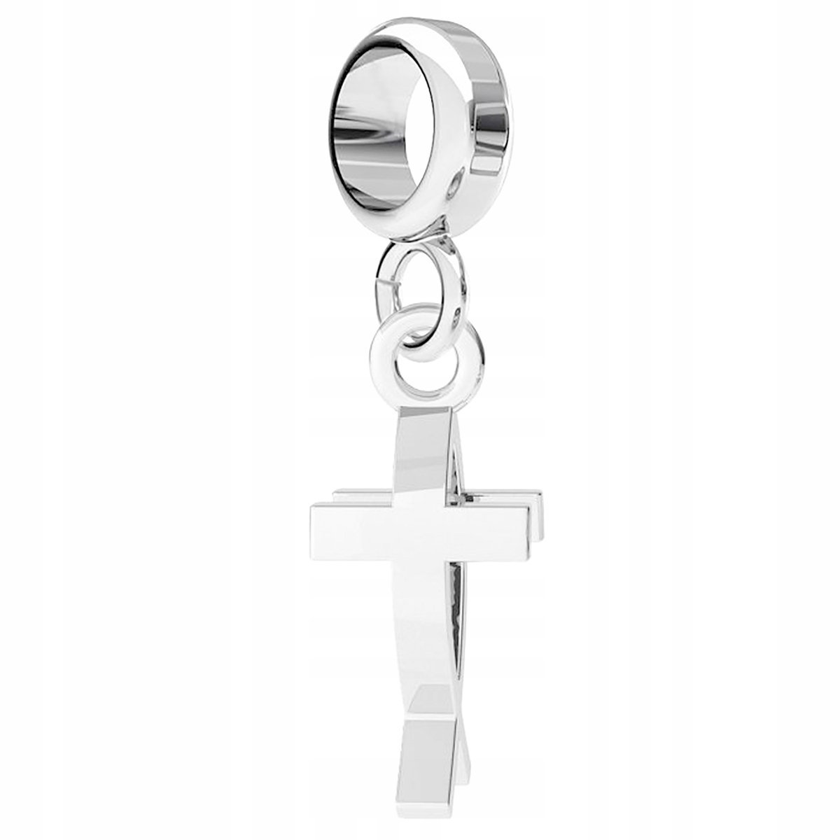 Charms Srebrny z Krzyżem Cross Fish Ryba Rybka Krzyż Krzyżyk SREBRO 925