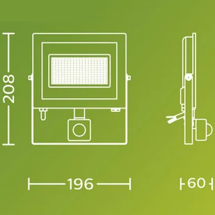 Reflektor zewnętrzny LED Philips Lois UE Sensor, 24 W, 3000 K IP65 - Lampy ogrodowe - miniaturka - grafika 1