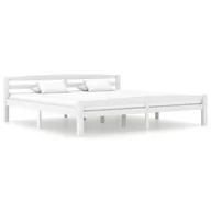 Łóżka - vidaXL Lumarko Rama łóżka, biała, lite drewno sosnowe, 180 x 200 cm 322073 - miniaturka - grafika 1