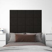 Panele ścienne i boazeria - Panele ścienne, 12 szt., czarne, 30x30 cm, aksamit, 1,08 m² - miniaturka - grafika 1