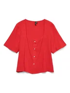Bluzki damskie - Vero Moda Bluzka w kolorze czerwonym - miniaturka - grafika 1
