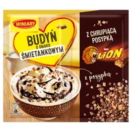 Budyń - Winiary Budyń o smaku śmietankowym z chrupiącą posypką Lion 59 g - miniaturka - grafika 1