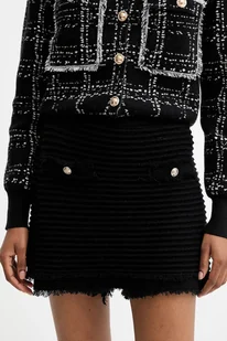 Guess szorty MALINA damskie kolor czarny gładkie high waist W5YD1R Z0201 - Spodnie sportowe damskie - miniaturka - grafika 1