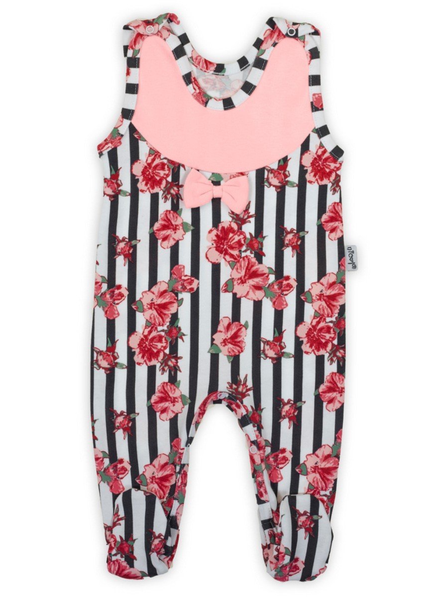 Niemowlęcy śpioch w kwiatki biały Nicol,r.68