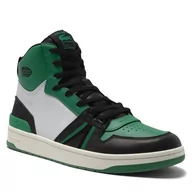 Półbuty męskie - Sneakersy Lacoste L001 Mid 223 2 Sma Dk Grn/Blk - miniaturka - grafika 1