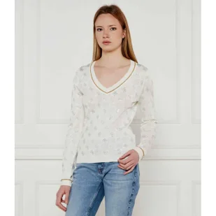 GUESS Sweter ROSIE 4G Regular Fit - Swetry damskie - miniaturka - grafika 1
