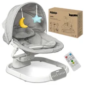 Leżaczki i huśtawki - Neno Nube Elektroniczny Leżaczek Bujaczek Dla Dzieci Szary - miniaturka - grafika 1