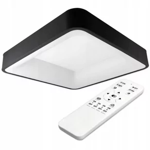 Lampa sufitowa - ścienna LED GX Aries 54W - Czarna - Multikolor (3000-6000K) + pilot - Lampy sufitowe - miniaturka - grafika 1