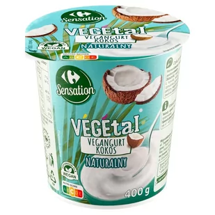 Carrefour Sensation Vegetal Vegangurt kokos naturalny 400 g - Kefiry, jogurty, maślanki - miniaturka - grafika 1