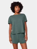 Piżamy damskie - Triumph Szorty piżamowe Smart Active Infusion 10218291 Zielony Relaxed Fit - miniaturka - grafika 1