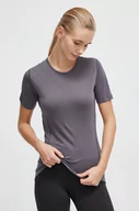 Koszulki sportowe damskie - adidas TERREX t-shirt funkcyjny Xperior Merino 150 kolor szary - miniaturka - grafika 1