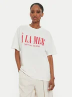 Koszulki i topy damskie - ViCOLO T-Shirt RB0083 Écru Regular Fit - miniaturka - grafika 1