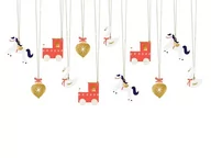 Opakowania i torebki na prezenty - PartyDeco Zawieszki do prezentów Ciuchcia, mix (1 op. / 12 szt.) ZDZ19 [16616758] - miniaturka - grafika 1