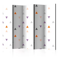 Parawany - Parawan 5-częściowy - Deszcz trójkątów II [Room Dividers] (rozmiar 225x172) - miniaturka - grafika 1