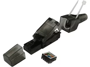 Wtyk RJ45 UTP kat.6A 10G POE+, beznarzędziowy na "gruby" drut 22-24 AWG ALANTEC - ALANTEC - Kable miedziane - miniaturka - grafika 1