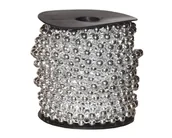 Oświetlenie świąteczne - Łańcuch na choinkę koraliki srebrne 10 m kuleczki - miniaturka - grafika 1