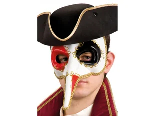 Maska karnawałowa z długim nosem - Dodatki do strojów karnawałowych - miniaturka - grafika 1