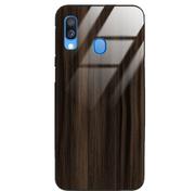 Etui i futerały do telefonów - Etui drewniane Samsung Galaxy A40 Premium Wood Dark Brown Forestzone Glass - miniaturka - grafika 1