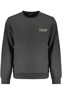 Bluzy męskie - CZARNA BLUZA MĘSKA Z ZAMKIEM WRANGLER - miniaturka - grafika 1