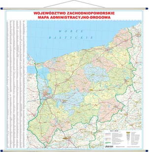EkoGraf Województwo zachodniopomorskie mapa ścienna 1:200 000 - Atlasy i mapy - miniaturka - grafika 1