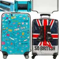 Akcesoria podróżnicze - 2X POKROWIEC OCHRONNY NA DUŻĄ ŚREDNIĄ WALIZKĘ PODRÓŻNĄ BAGAŻ PRZEŹROCZYSTY - miniaturka - grafika 1