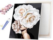 Malowanie po numerach - Malowanie po numerach Kobieta z głową w różach / beliart - miniaturka - grafika 1