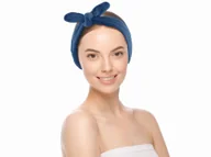 Pojemniki łazienkowe - Granatowa Opaska Na Głowę Kosmetyczna Do Włosów ACTIVE - miniaturka - grafika 1