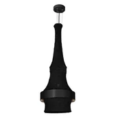 Lampy sufitowe - Salonowa lampa zwieszana Dota 5036 Amplex LED 20W 3000K skandynawska szydełkowa czarna - miniaturka - grafika 1