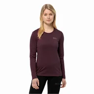 Koszulki sportowe damskie - Damska koszulka termoaktywna z długim rękawem Jack Wolfskin SKY THERMAL L/S W amaranth - XS - miniaturka - grafika 1
