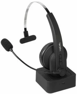 LogiLink Słuchawka Bluetooth z mikrofonem, stacja ładowania - Słuchawki - miniaturka - grafika 1