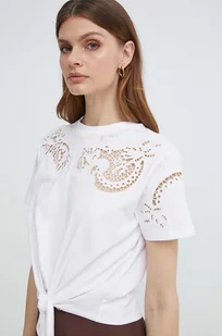 Guess t-shirt bawełniany damski kolor beżowy W4GI15 I3Z14 - Koszulki sportowe damskie - miniaturka - grafika 1