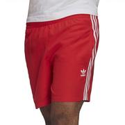 Spodnie sportowe męskie - Spodenki adidas Original Adicolor Classics 3-Stripes Swim HF2120 - czerwone - Adidas - miniaturka - grafika 1