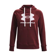 Bluzy damskie - Damska Bluza UNDER ARMOUR RIVAL FLEECE LOGO HOODIE 1356318-690 – Czerwony - miniaturka - grafika 1