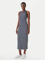 Sukienki - Tommy Hilfiger Sukienka letnia WW0WW38838 Granatowy Slim Fit - miniaturka - grafika 1