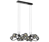 Lampy sufitowe - Wofi 7014-1405 - LED Żyrandol na lince NANCY 14xG9/3,5W/230V czarny chrom - miniaturka - grafika 1