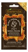 Maseczki do twarzy - Bielenda Black Sugar Detox 2w1 maska+peeling detoksykująco oczyszczająca 62677-uniw - miniaturka - grafika 1