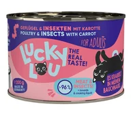 Mokra karma dla kotów - Lucky Lou Lifestage Adult Drób i owady puszka 200g - miniaturka - grafika 1