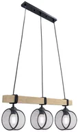 Lampy sufitowe - Potrójna lampa wisząca z drewnianą belką 1097/3P WD z serii VITO - miniaturka - grafika 1