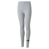 Legginsy - Legginsy dla dzieci Puma ESS Logo Leggings Jr 587035 (kolor Szary/Srebrny, rozmiar 164cm) - miniaturka - grafika 1