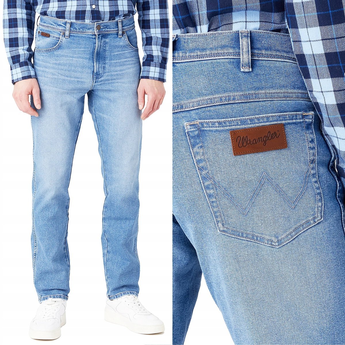 Wrangler TEXAS SLIM Dream On KLASYCZNE LEKKO DOPASOWANE BLUE DżINS W38 L30