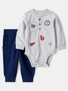 carter's 2-częściowy zestaw w kolorze granatowo-szarym - Body dla niemowląt - miniaturka - grafika 1