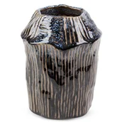 Wazony i flakony - Wazon Ceramiczny Dekoracyjny Alda16X16X27 Granatowy + Beżowy - miniaturka - grafika 1