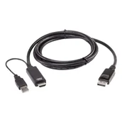 Przełączniki KVM - Aten 2L-7D02HDP True 4K 1.8M HDMI to DisplayPort Cable (kabel HDMI do DisplayPort) - miniaturka - grafika 1